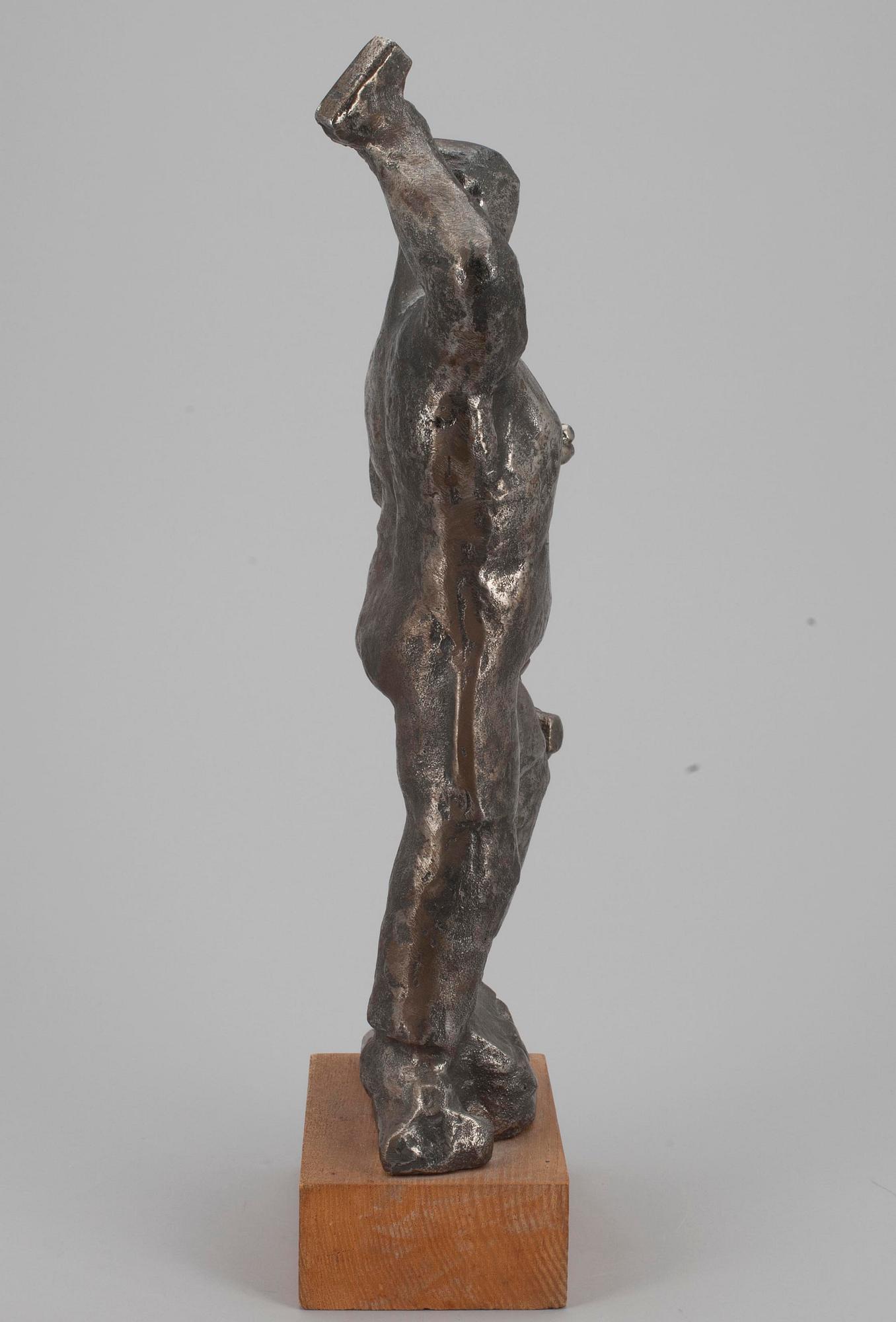 ALLAN EBELING, skulptur, tenn, signerad.