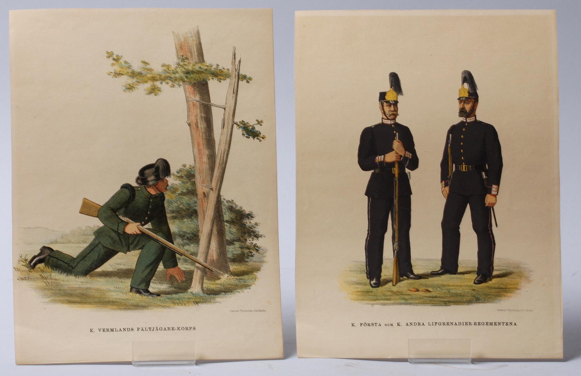 FÄRGLITOGRAFIER, 16 st. 1890-tal.