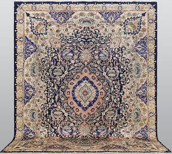 A pictoral Kashmar carpet, ca 393 x 293 cm.