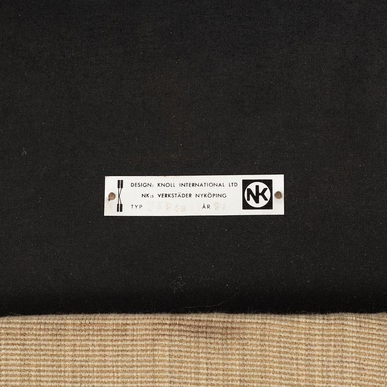 Eero Saarinen, a model 'No 71' chair, Knoll International, manufactured by Nordiska Kompaniet on license.