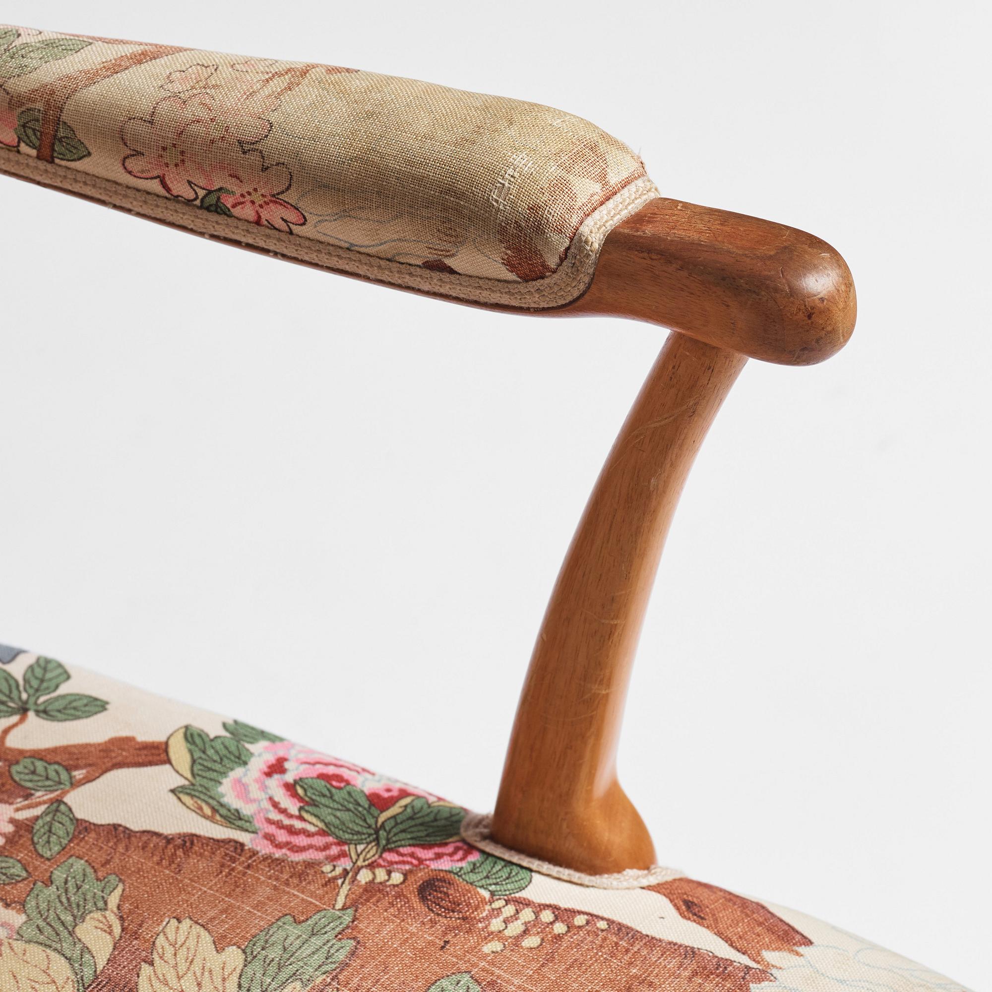 Josef Frank, karmstolar, ett par, Firma Svenskt Tenn, modell 725.