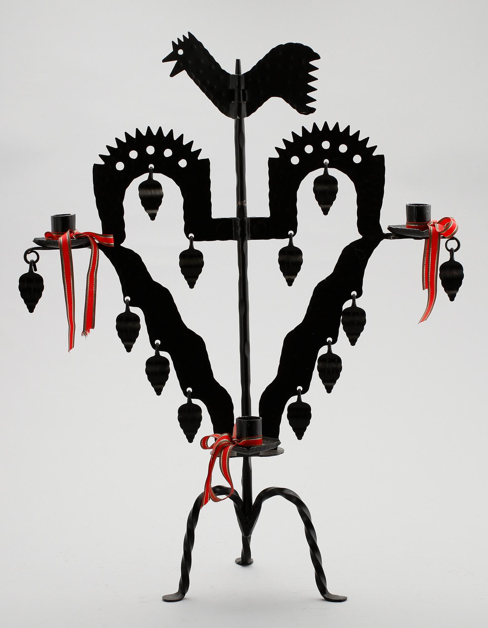 KANDELABER, smide, 1900-tal.