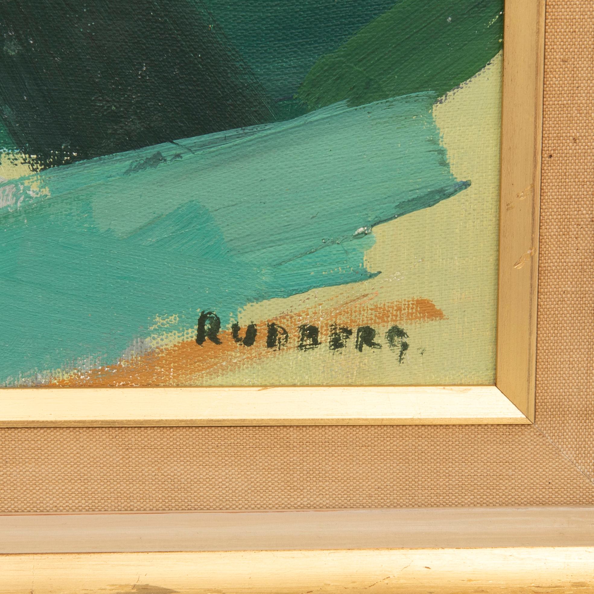 Gustav Rudberg, "Kyrkbacken Hven" utsikt mot Danmark.