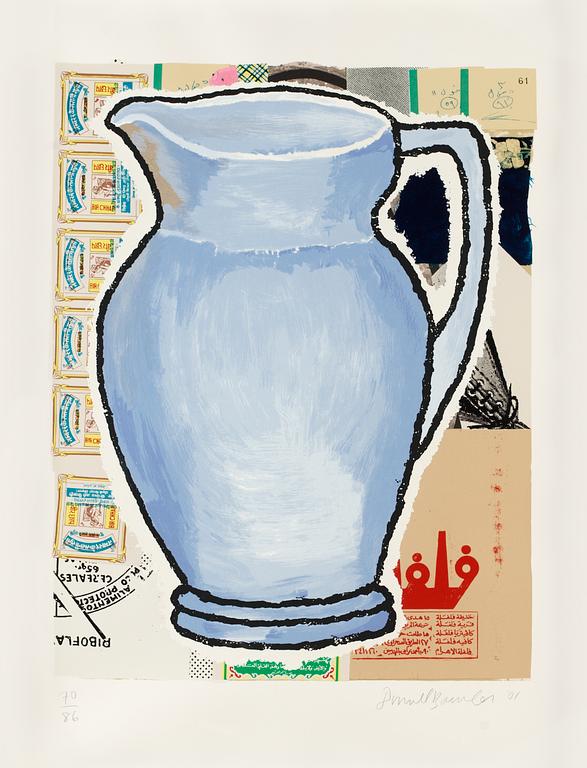 Donald Baechler, "Blue pitcher", ur: "Some of my subjects".