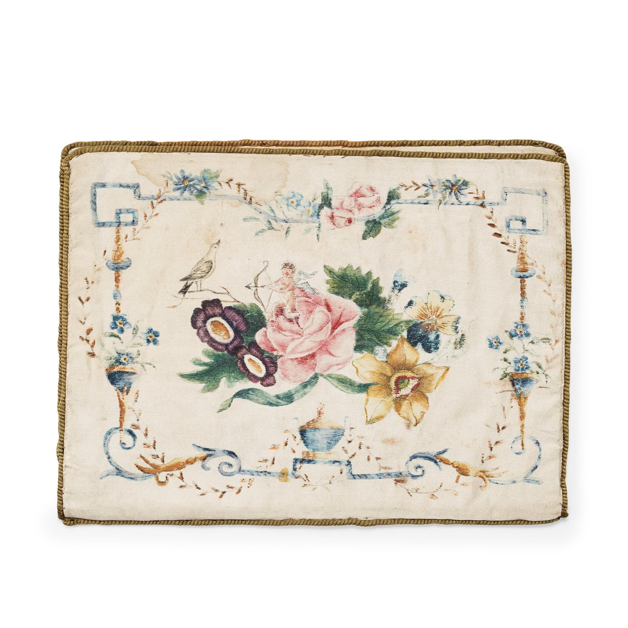 PLÅNBOK, SIDEN. 18,3 x 13,8 cm. Sverige 1800-talets förra hälft.