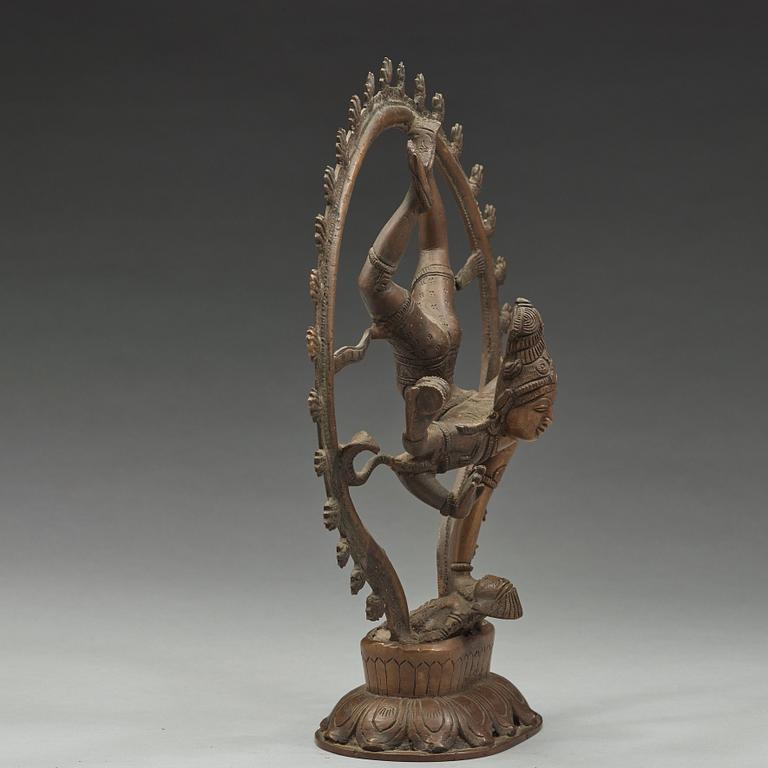 A bronze sculpture of Shiva, India, 20th Century.