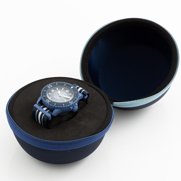 Swatch/Blancpain, Scuba Fifty Fathoms, Atlantic Ocean, wristwatch, 42.3 mm.