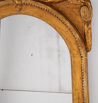 A gilt mirror, Stockholm, second half of the 18th Century.