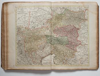 Atlas, Nürnberg 1797. med 34 kolorerade kopparstick.