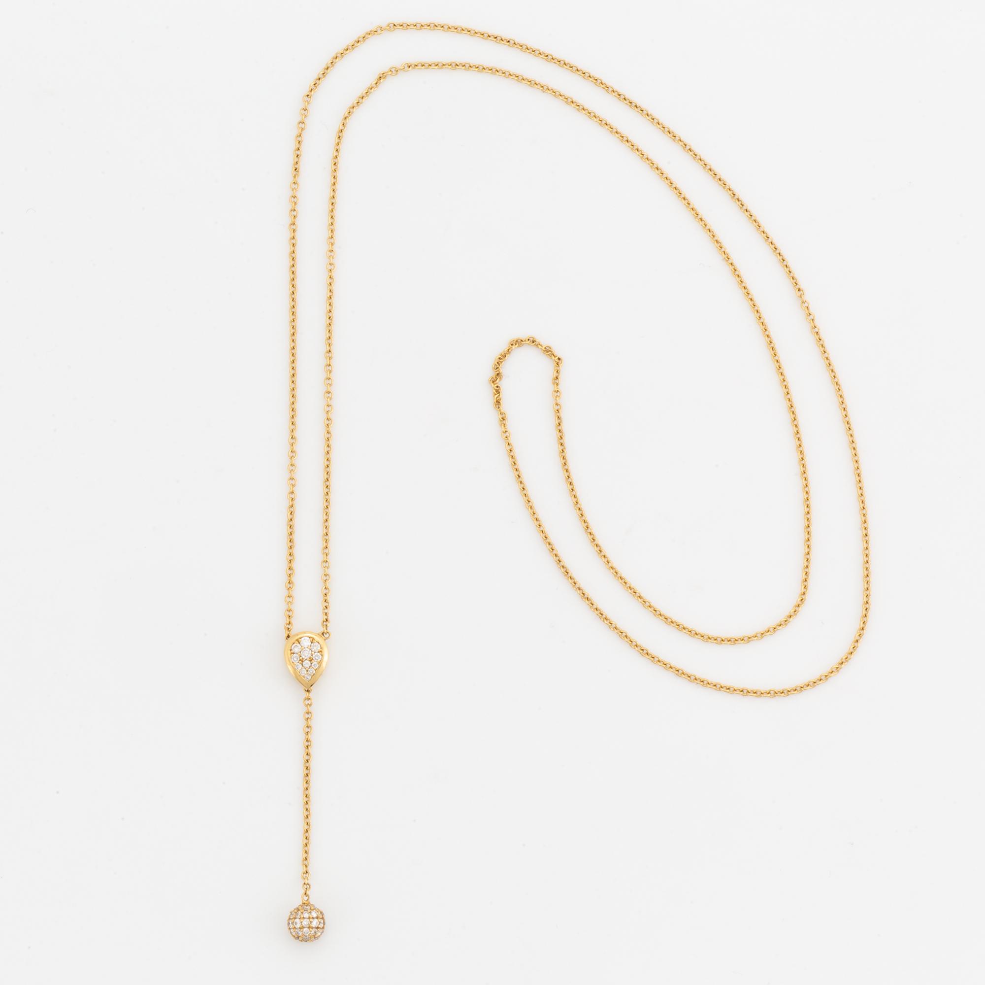 LWL Jewellery, necklace, 18K gold with briliant-cut diamonds.