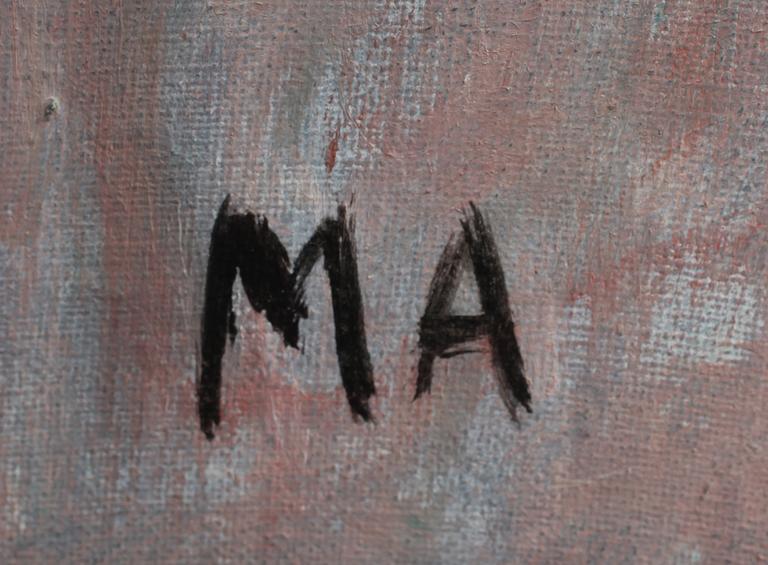 MAJ ARNELL, olja på duk, monogramsign, a tergo sign och dat -80.