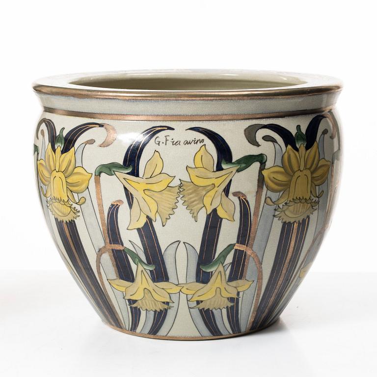 Outer covers, a pair, porcelain, G Fieravino, Italy, late 20th century.