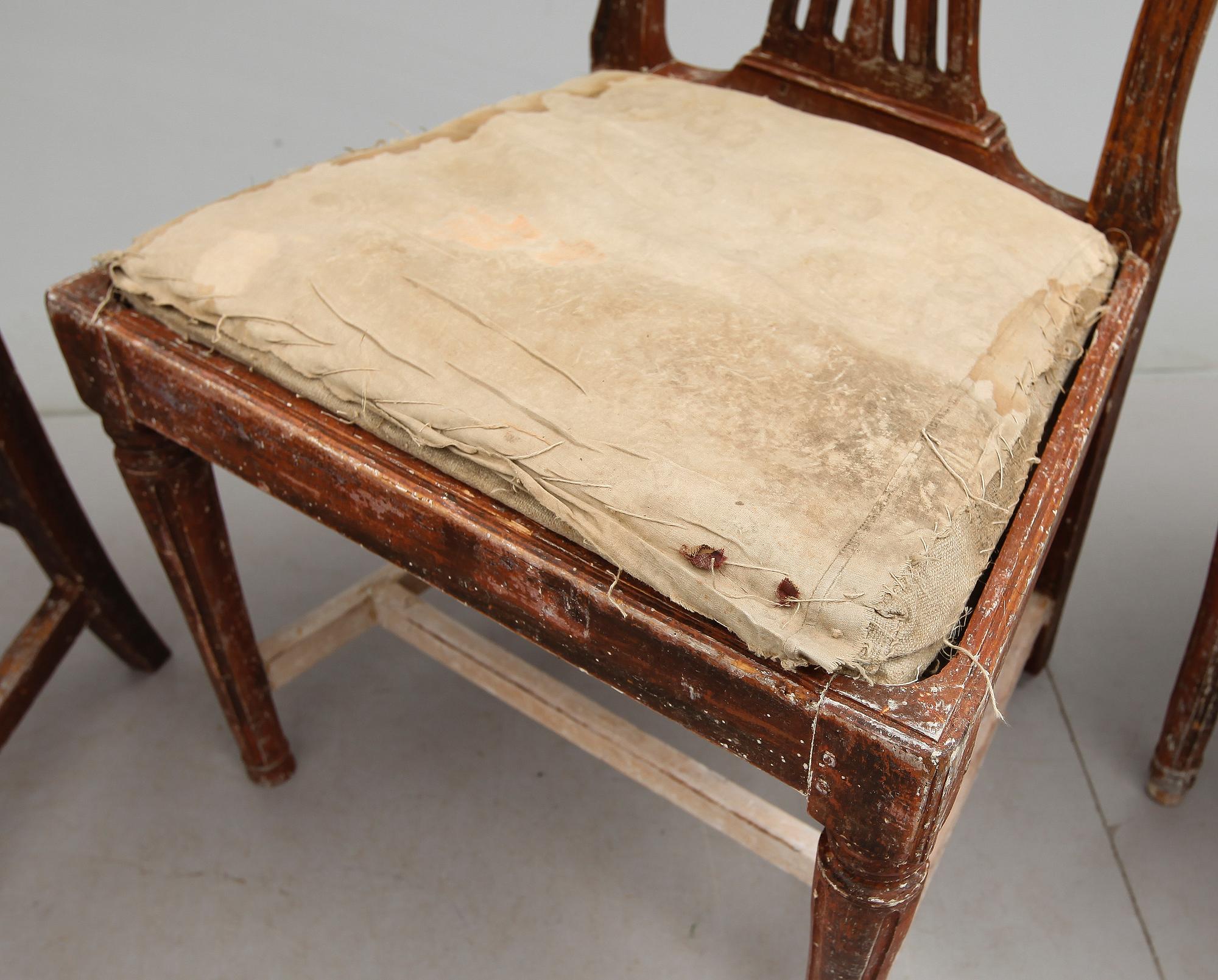 STOLAR, 4 st, gustavianska, omkring år 1800.