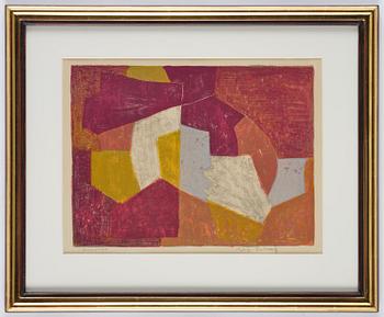 Serge Poliakoff, "Composition rouge, verte, bleu et jaune".