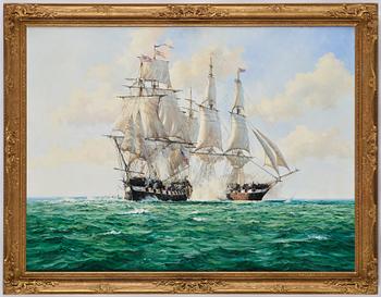 Barry Mason, "Shannon" in battle with "Chesapeake".