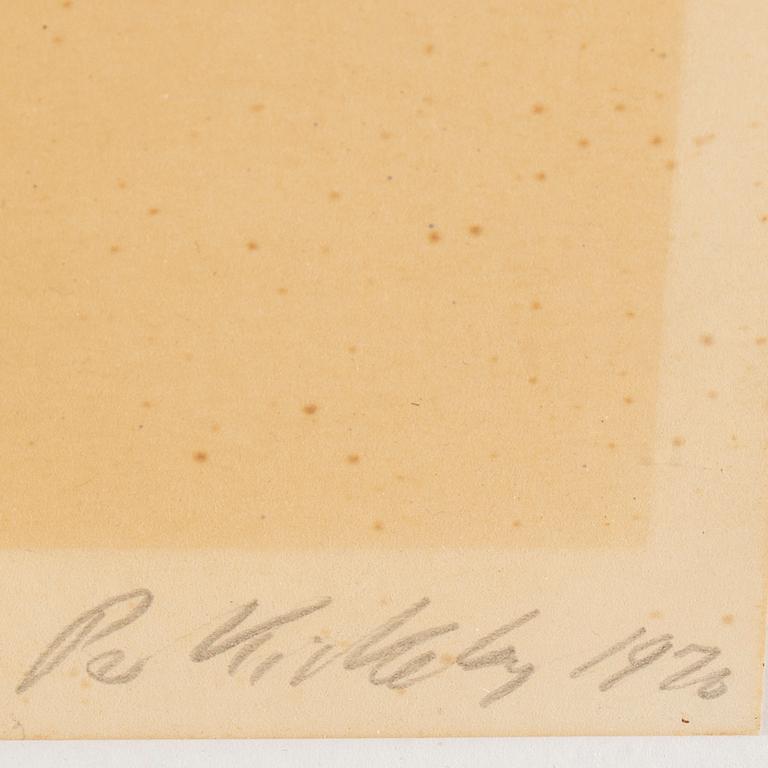 PER KIRKEBY, silcscreen in colours, 4, 1970, signed.