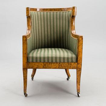 FÅTÖLJ, Ryssland 1800-talets början, masurbjörk, empire.