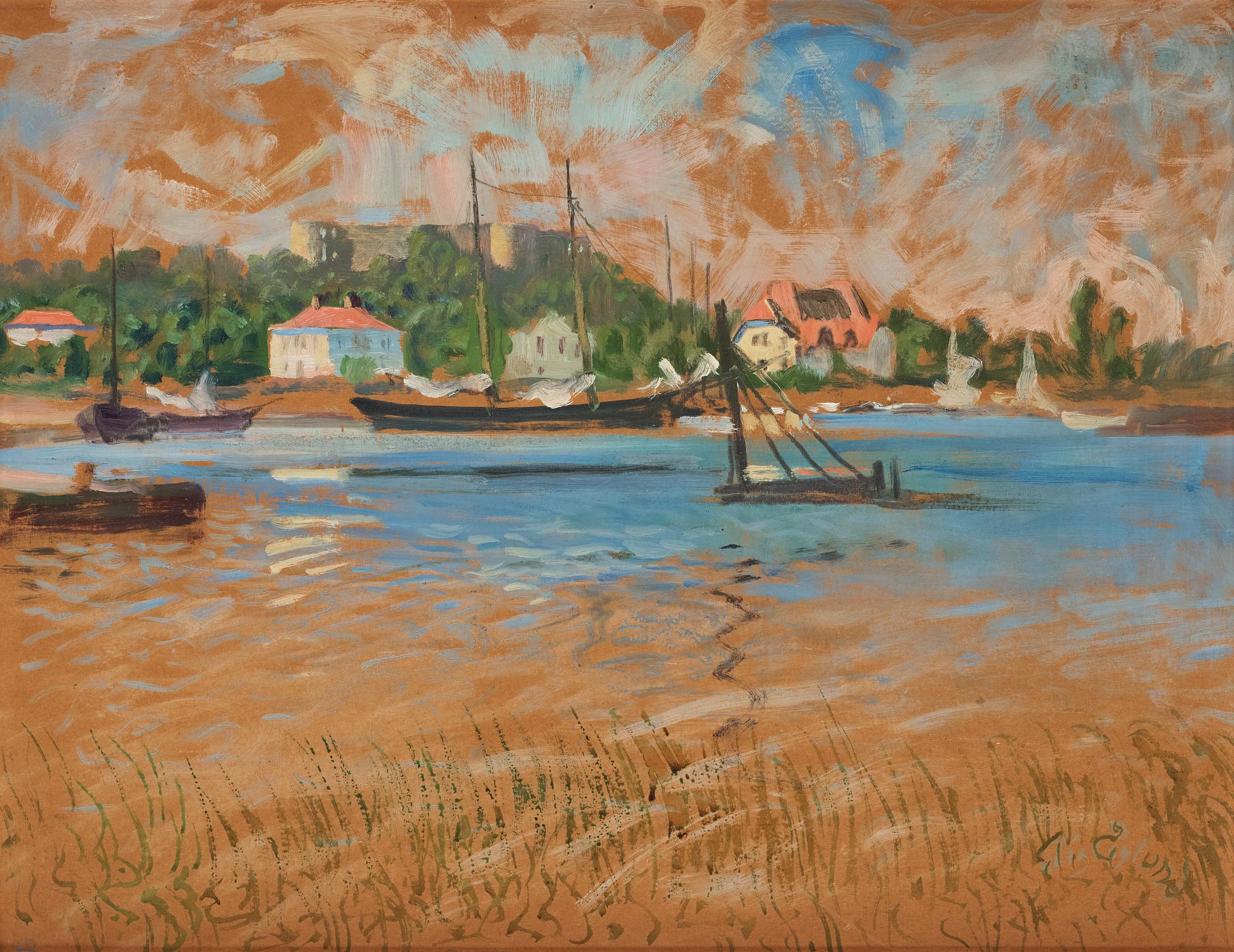 Elis Åslund, Borgholms slottsruin.