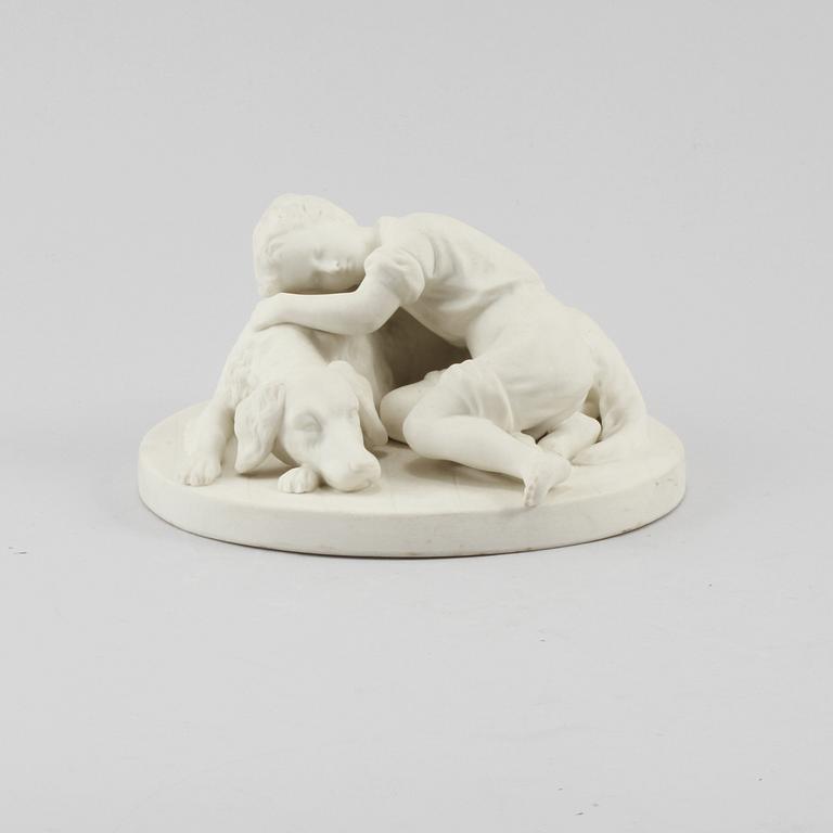 FIGURGRUPP, parian, Gustavsberg, 1921.