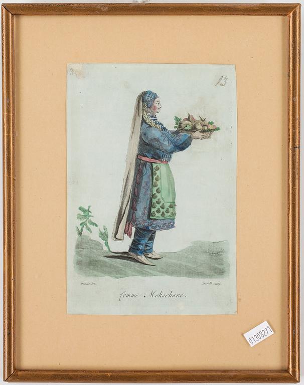 KOLORERADE TRYCK, 3 st. 1800/1900-tal.