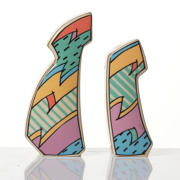 Dorothy Hafner, a 47-piece "Flash" ceramic dinner service, Rosenthal, Germany, post 1984.