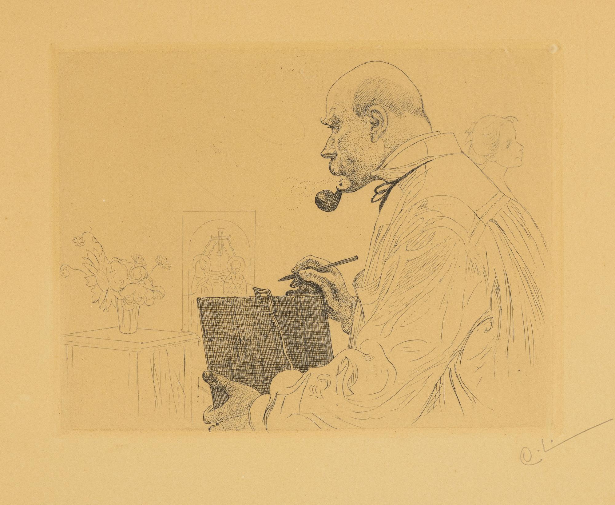 Carl Larsson, "Självporträtt".