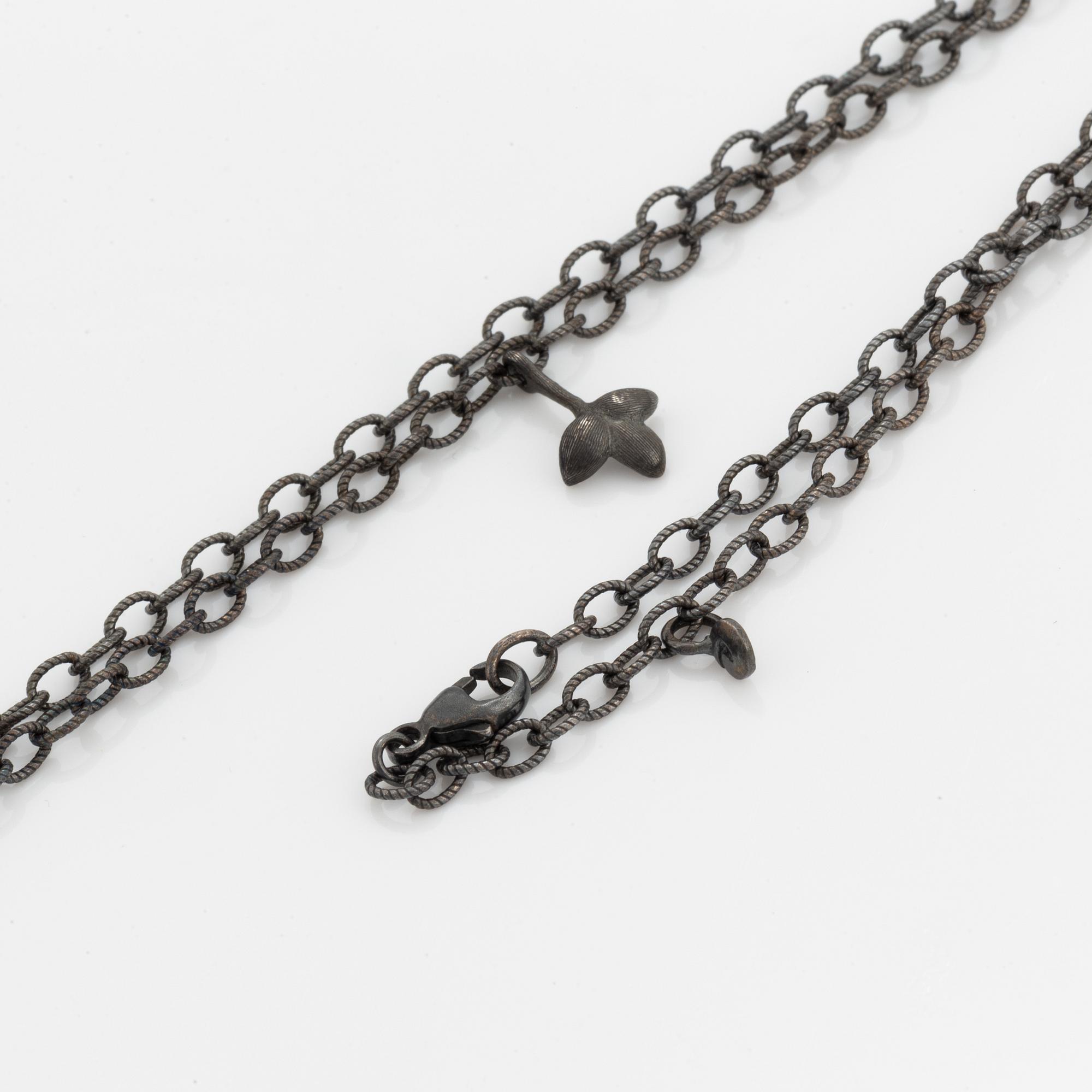 Ole Lynggaard, Charlotte Lynggaard, "Lotus" pendant, with chain, sterlingsilver.