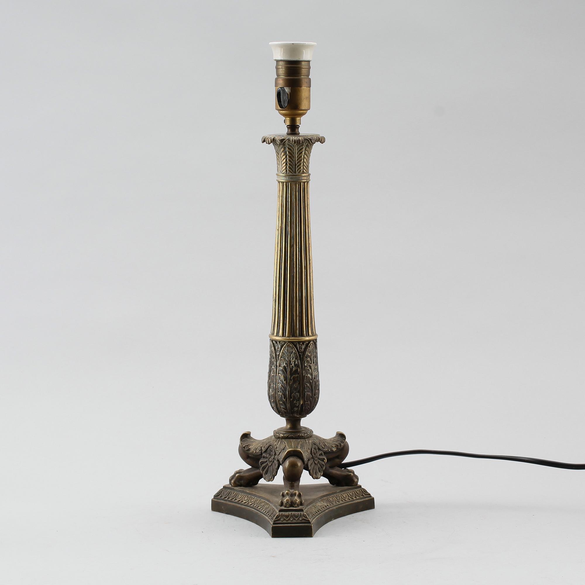 BORDSLAMPA, senempire, 1800-talets första hälft.