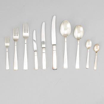 A Swedish silver cutlery, 'Rosenholm' designed by Jacob Ängman, mark of GAB (113 pieces).