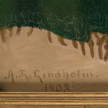 AXEL REINHOLD LINDHOLM, oil on canvas, signed and dated 1903.
