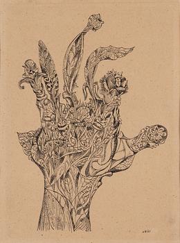 PETER WEISS, ink on paper, signed Weiss, 1947.