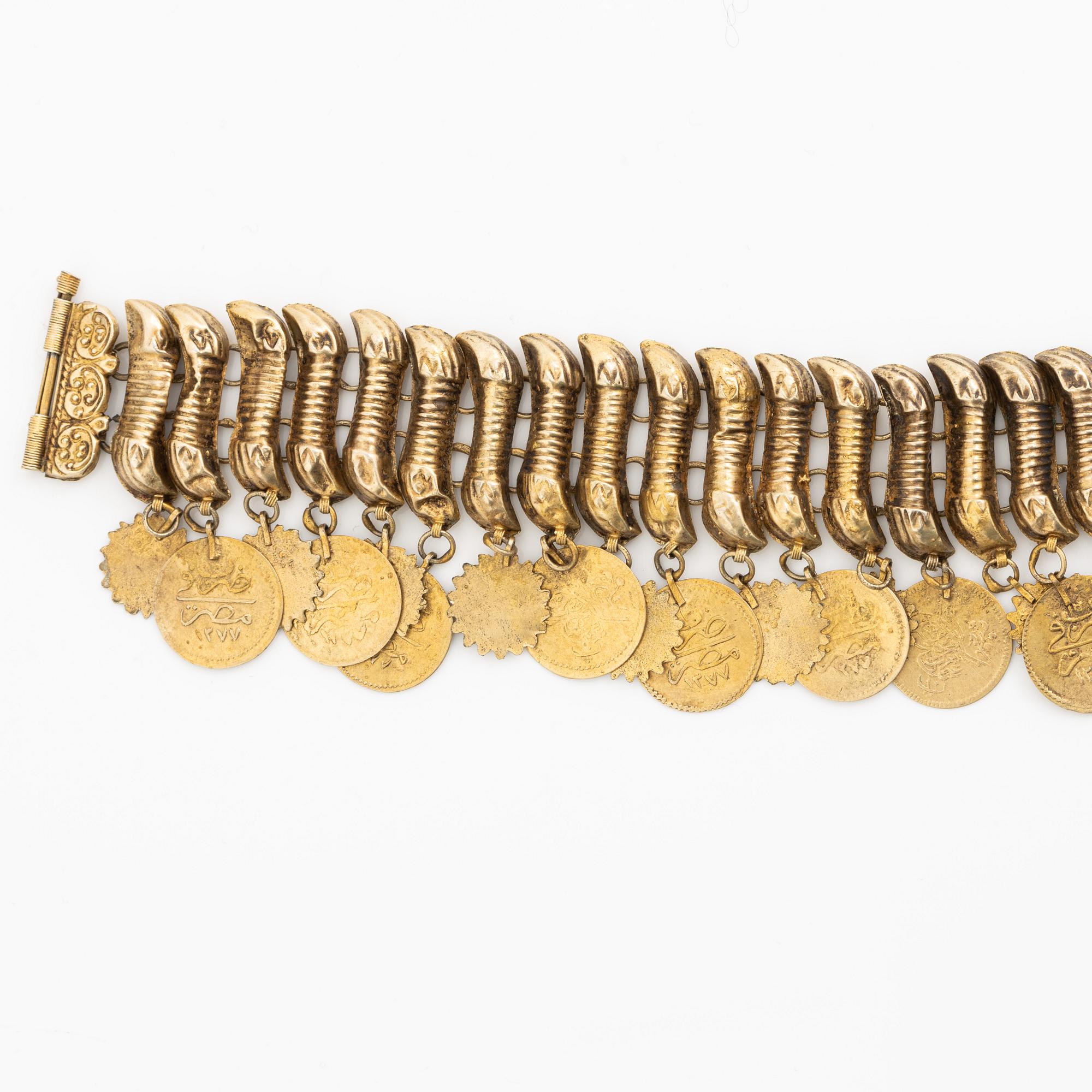 An Ottoman gold Necklace Turkey, 19th century.