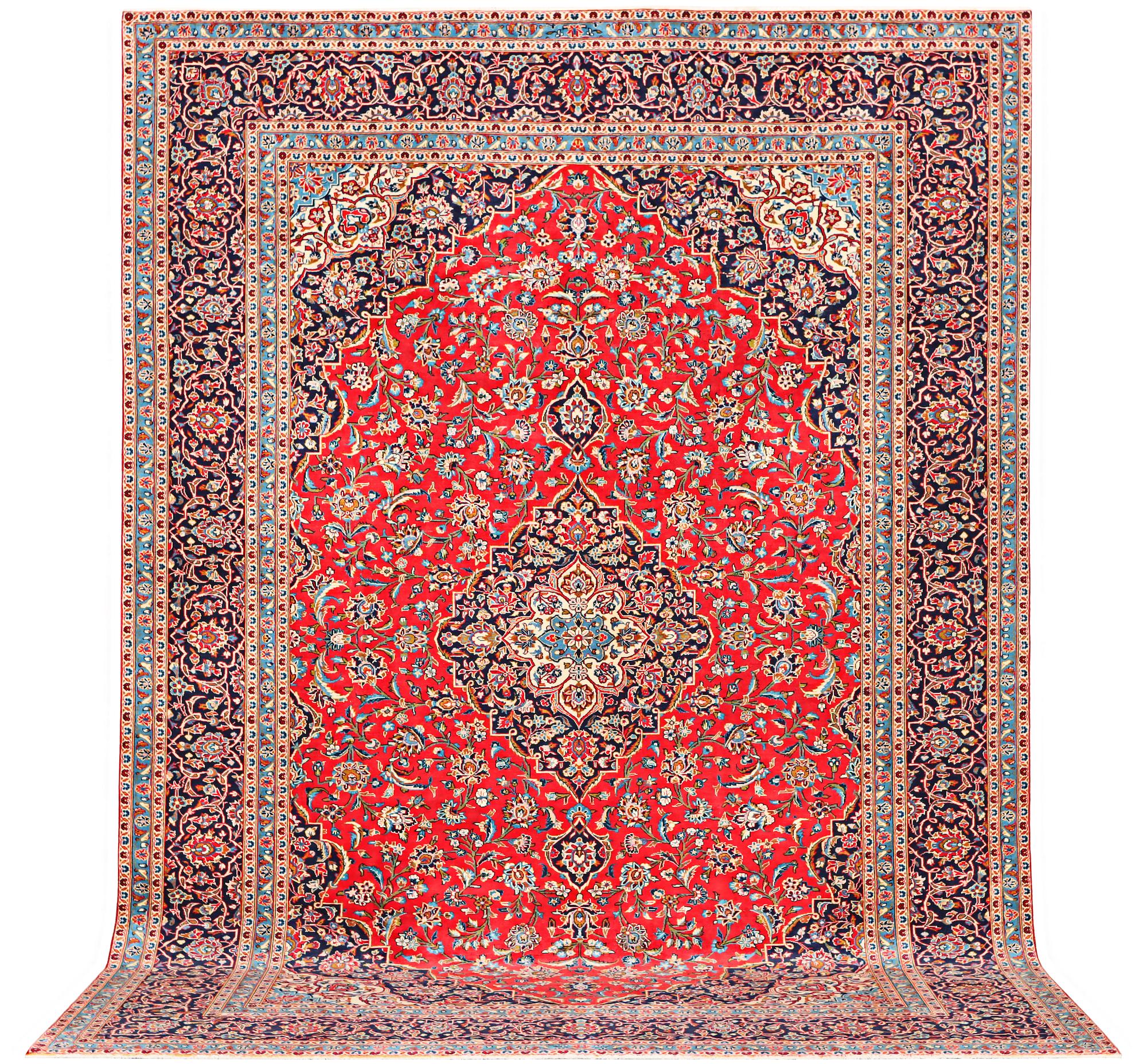A Kashan carpet, Iran, c. 403 x 292 cm.