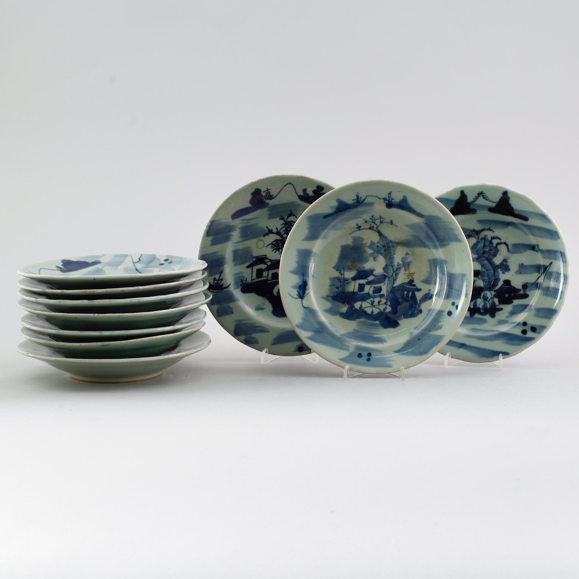 TALLRIKAR, 10 st, porslin, Kina, 1900-tal.