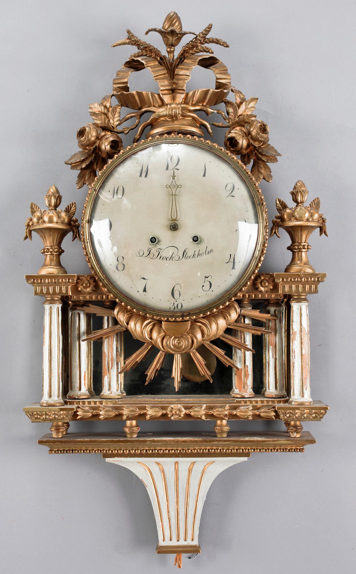 VÄGGUR, J Kock Stockholm, sengustavianskt. 1700-talets slut.