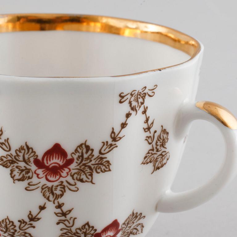 14 pcs tableware by Lomonosov, second half of the 20th century.