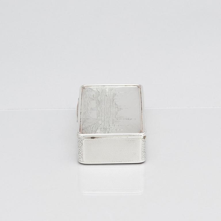 A russian silver box, unclear makers mark, assay master Victor Savinkov, Moscow, Russia, 1869.