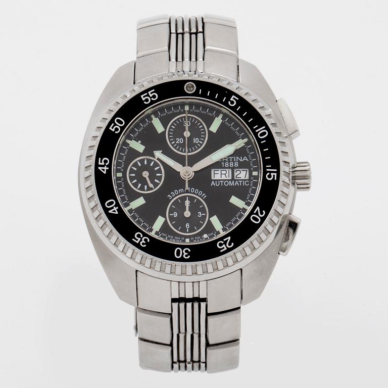 CERTINA, 1888 (330m/1000ft), chronograph, wristwatch, 44 mm,