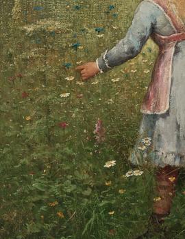 Severin Nilson, Girl on a meadow.