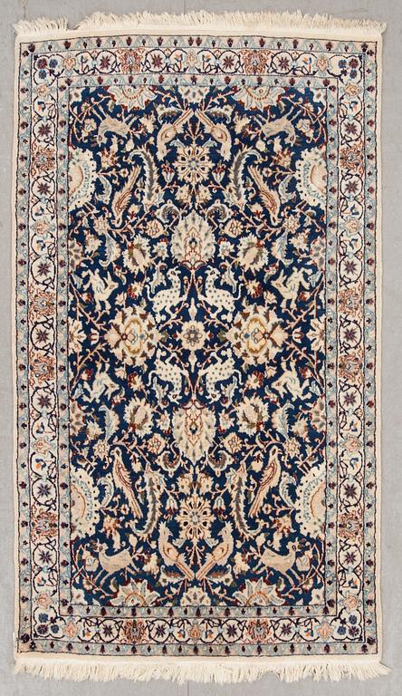 MATTA, old, Nain, figural, part silk, ca 203 x 117 cm.