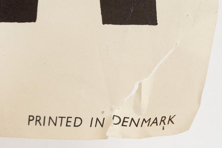 Otto Nielsen, a vintage SAS poster, Al-Offset, Anderasen & Lachmann, Köpenhamn, Danmark.