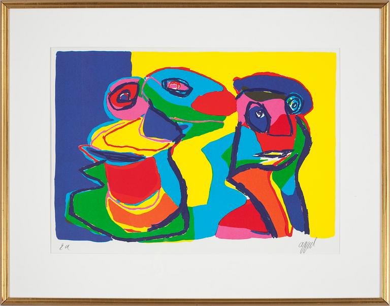 KAREL APPEL, färglitografi, sign.