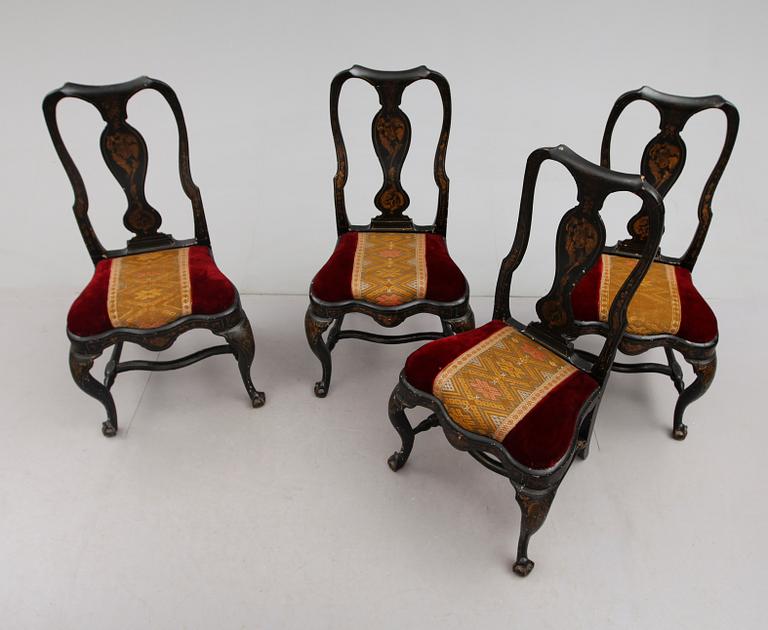 STOLAR, 4 st, senbarock, 1700-tal.