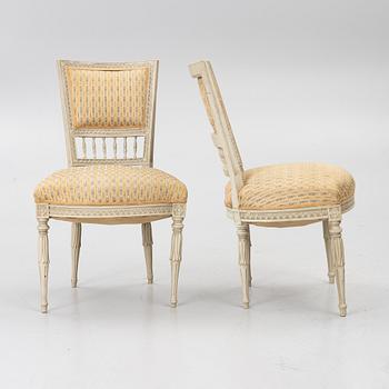 A set of four late Gustavian chairs by J. E. Höglander (master in Stockholm 1777-1813).