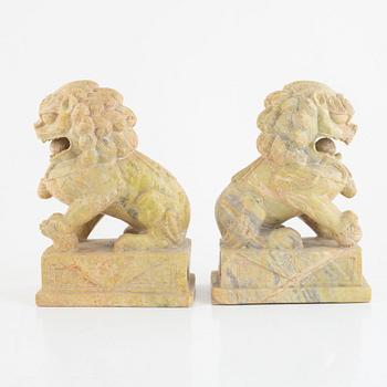 A pair of Chinese buddhist lions, 20th Century.