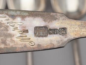 SKEDAR, 6 st, silver, S:t Petersburg Ryssland, 1851. Ca 313 g.