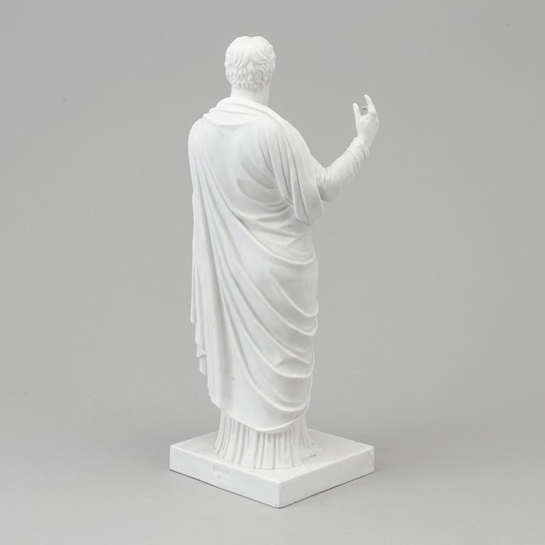 A bisquit figure of 'the Apostel Paulus' after Bertel Thorvaldsen. Royal Copenhagen, Denmark, 1860's.