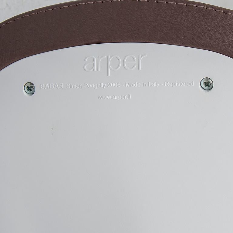 Simon Pengelly, a set of three 'Babar' bar stools from Arper, Italy.