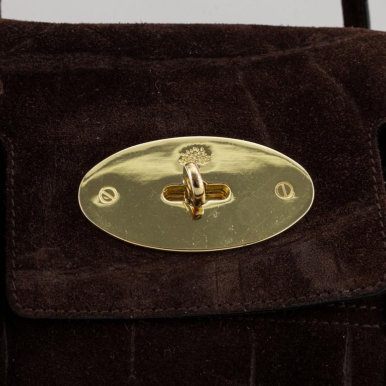 Mulberry, a brown suede 'Bayswater' handbag.