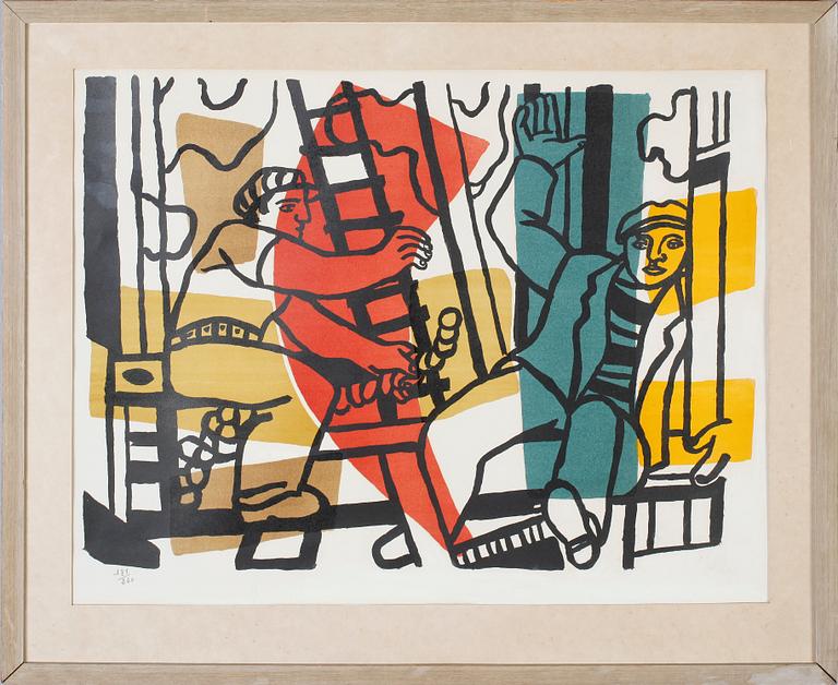 FERNAND LÉGER, färglitografi, 1955, signerad och numrerad 181/260.